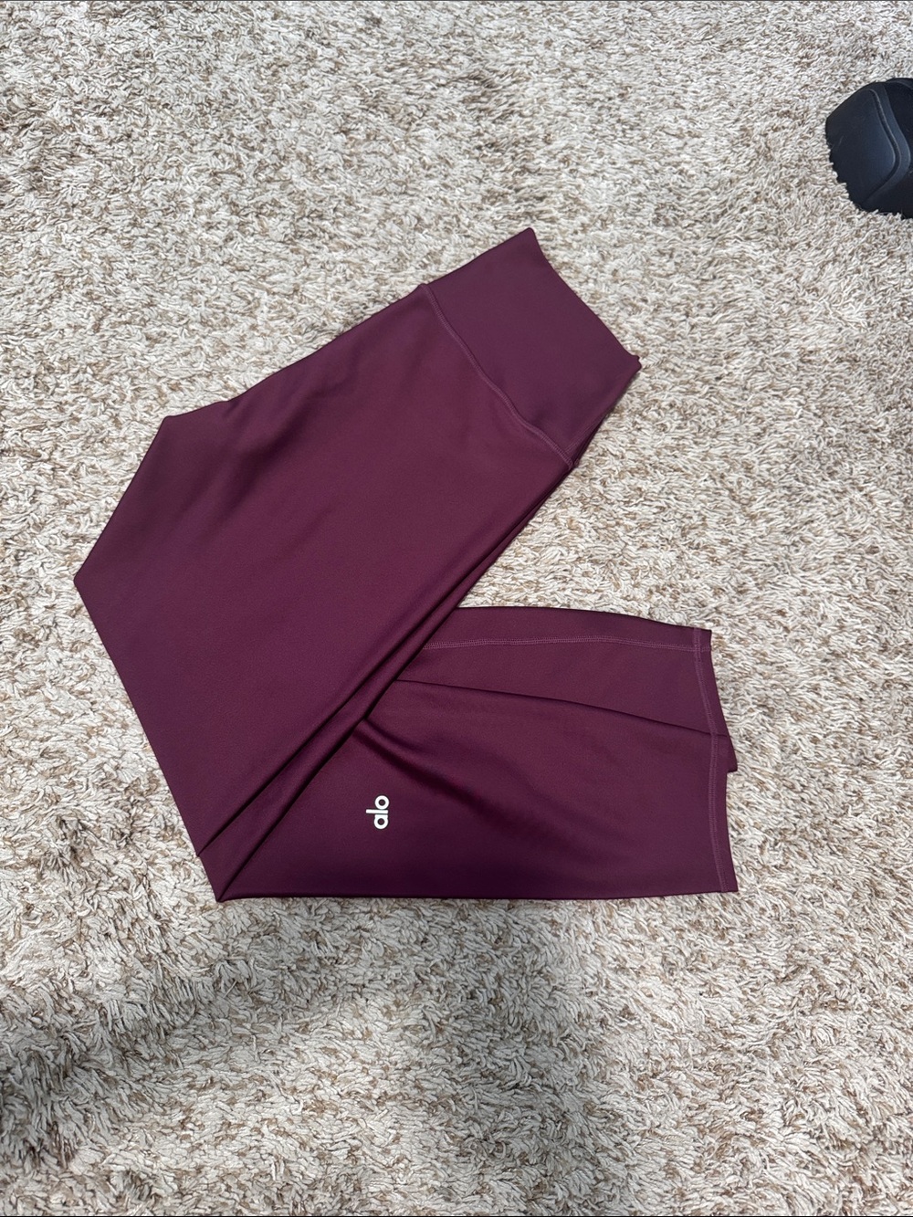 ALO Yoga Burgundy High-Waist Leggings
